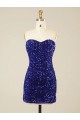 Velvet Sequin Sweetheart Sleeveless Short Prom Dress Essex
