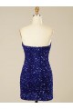 Velvet Sequin Sweetheart Sleeveless Short Prom Dress Essex