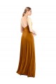 Stretch Velvet Spaghetti Straps Sleeveless Long Prom Dress / Bridesmaid Dress Essex