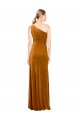 Stretch Velvet One Shoulder Sleeveless Long Formal Evening Gown / Prom Dress / Bridesmaid Dress Essex
