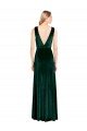 Stretch Velvet V-Neck Sleeveless V-Back Long Bridesmaid Dress / Formal Dress Essex