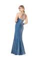 Stretch Velvet Spaghetti Straps Sleeveless Open Back Long Formal Evening Gown / Prom Dress / Bridesmaid Dress Essex