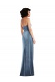 Stretch Velvet Strapless Sleeveless Low Back Long Formal Evening Gown / Prom Dress / Bridesmaid Dress Essex
