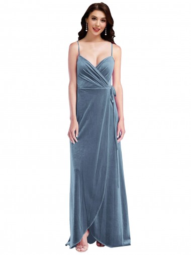 Stretch Velvet Sweetheart Sleeveless Low Back Long Semi Formal Evening Dress / Prom Dress / Bridesmaid Dress Essex