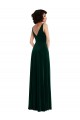 Stretch Velvet V-Neck Sleeveless V-Back Long Bridesmaid Evening Dress Essex