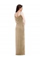 Stretch Velvet One Shoulder Sleeveless Long Black Tie Evening Gown / Prom Dress / Bridesmaid Dress Essex