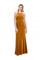 Stretch Velvet Halter Neck Sleeveless Open Back Long Formal Evening Gown / Prom Dress / Bridesmaid Dress Essex