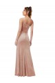 Stretch Velvet One Shoulder Sleeveless Pink Long Black Tie Evening Gown / Prom Dress / Bridesmaid Dress Essex