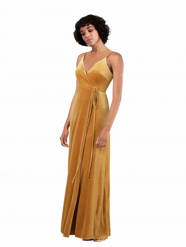 Stretch Velvet V-Neck Sleeveless V-Back Long Black Tie Evening Gown / Prom Dress / Bridesmaid Dress Essex