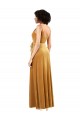 Stretch Velvet V-Neck Sleeveless V-Back Long Black Tie Evening Gown / Prom Dress / Bridesmaid Dress Essex