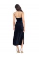 Stretch Velvet Cowl Neck Sleeveless Low Back Midi Length Formal Evening Gown / Prom Dress / Bridesmaid Dress Essex