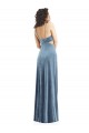 Stretch Velvet Square Neck Sleeveless Low Back Long Formal Evening Gown / Prom Dress / Bridesmaid Dress Essex