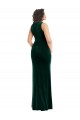 Stretch Velvet Square Neck Sleeveless Long Semi Formal Evening Dress / Prom Dress / Bridesmaid Dress Essex